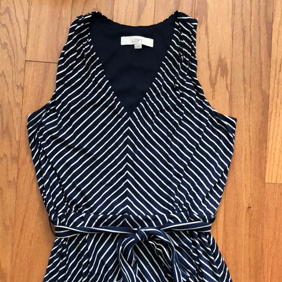 Blue and white striped flowy dress - Picture 2 of 2